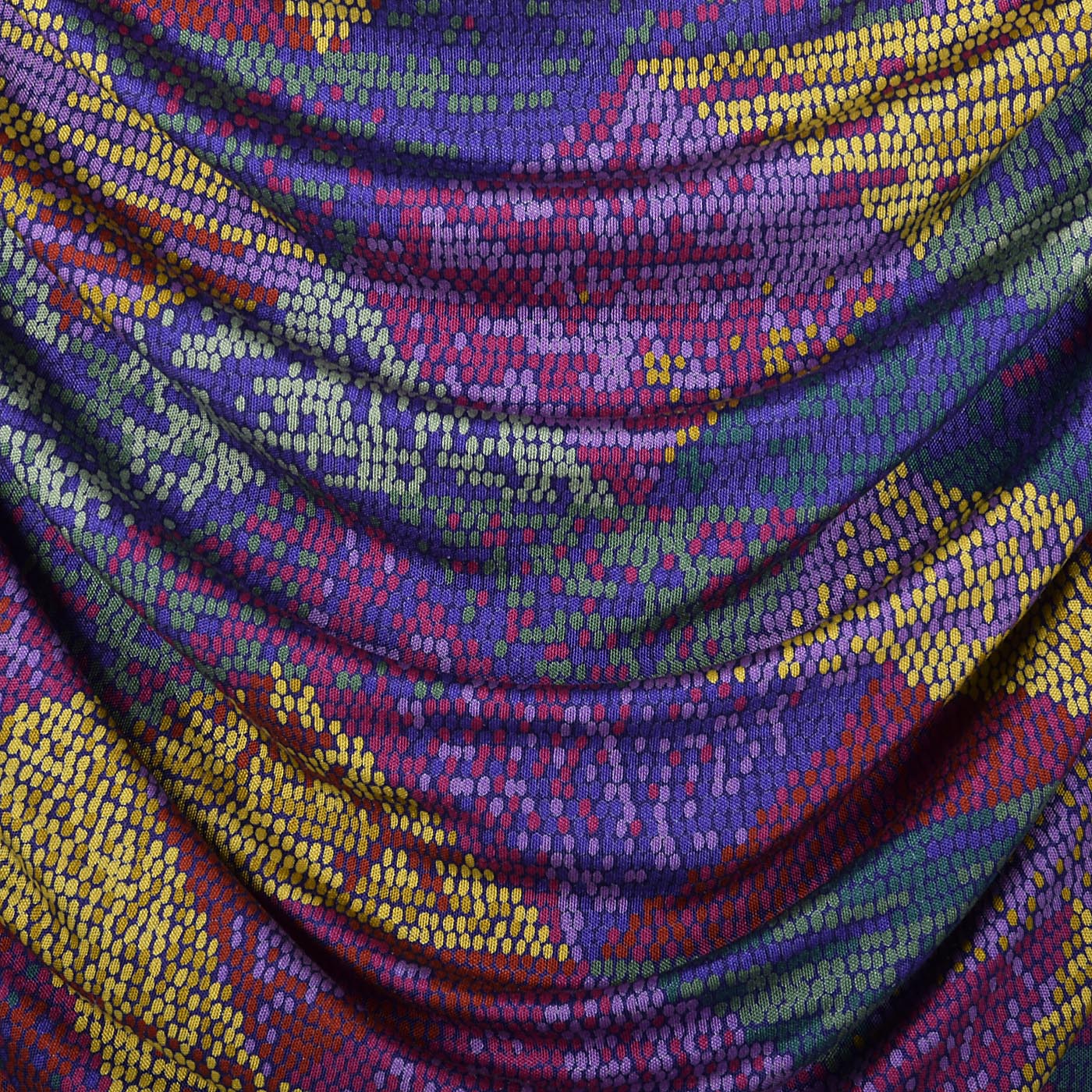 Missoni Purple Silk Jersey Dress with Draped Bodice