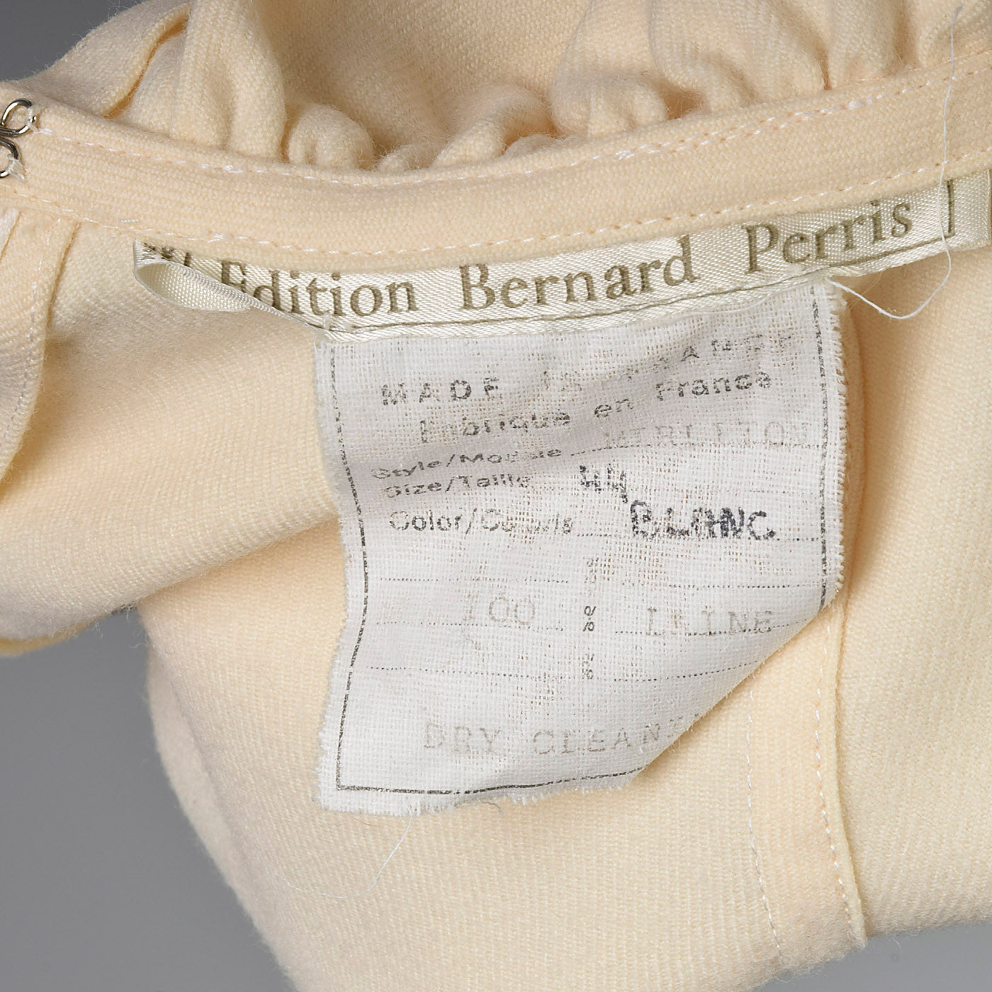 1980s Bernard Perris Dress with Cowl Neck
