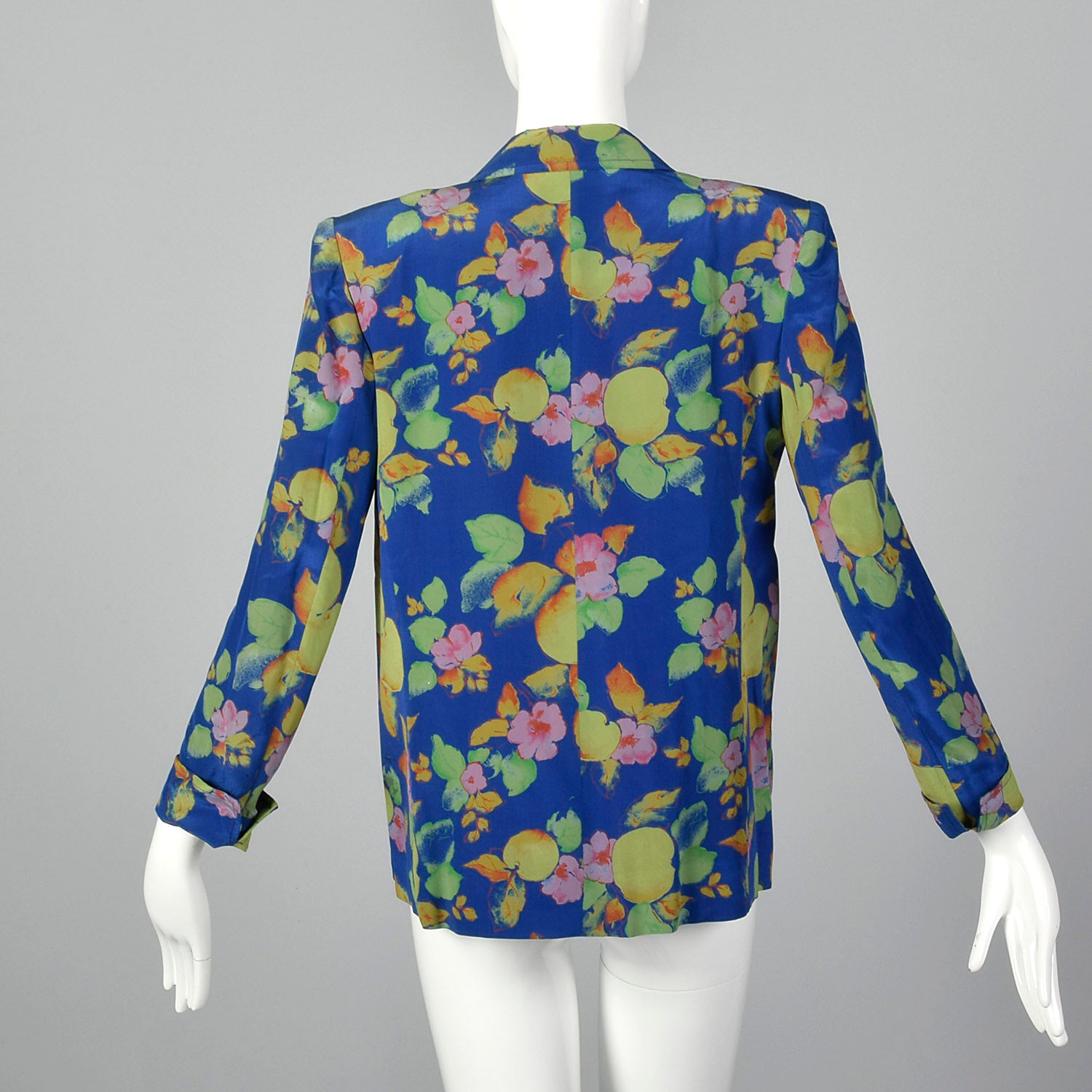 1980s Jean Louis Scherrer Boutique Numbered Silk Floral blazer