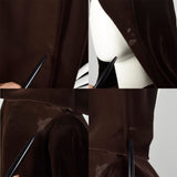 Medium 1970s Cape Brown Velvet Hooded Cloak Winter Autumn