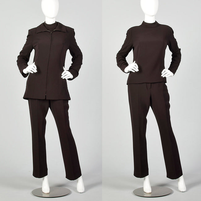 Medium Jacques Fath 1990s Brown Three Piece Suit