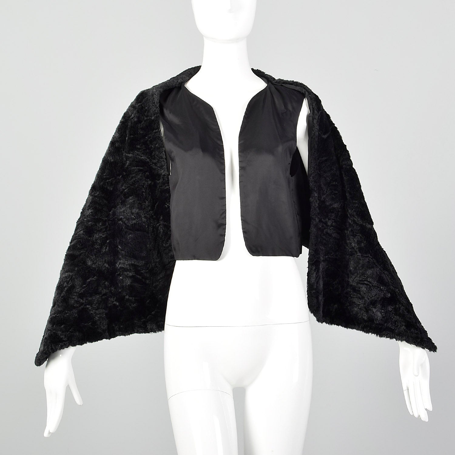 Comme des Garcons Black Faux Fur Vest