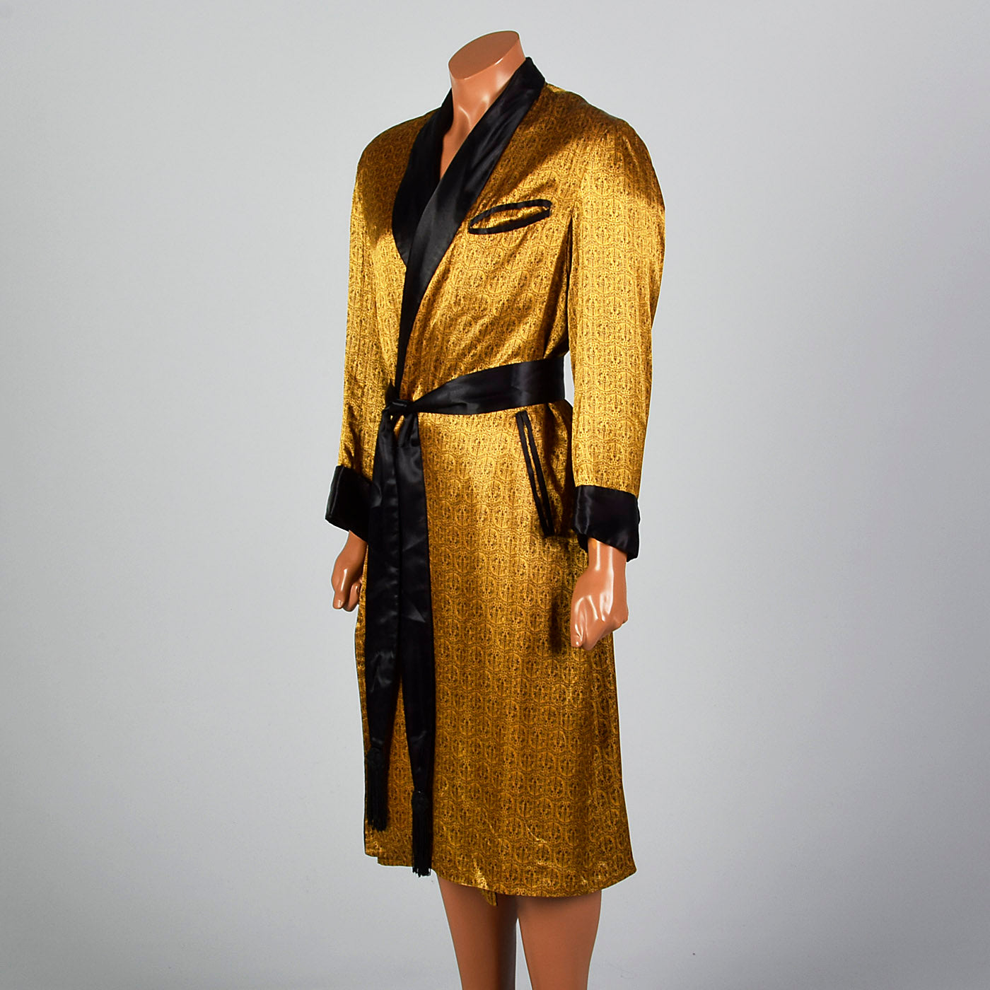 1950s Mens Gold Robe with Black Trim