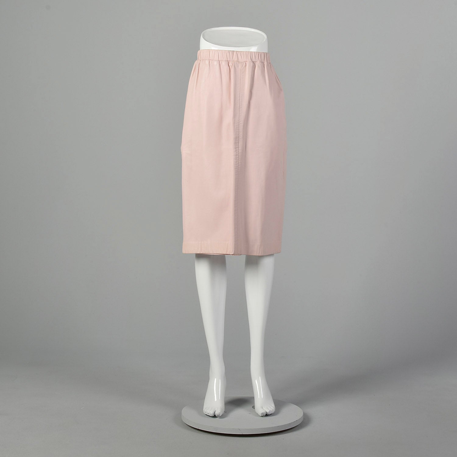 XS Pastel Pink Leather Skirt