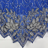 1990s Beaded Blue Blouse