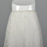 1950s White Half Slip with Sheer Lace Overlay