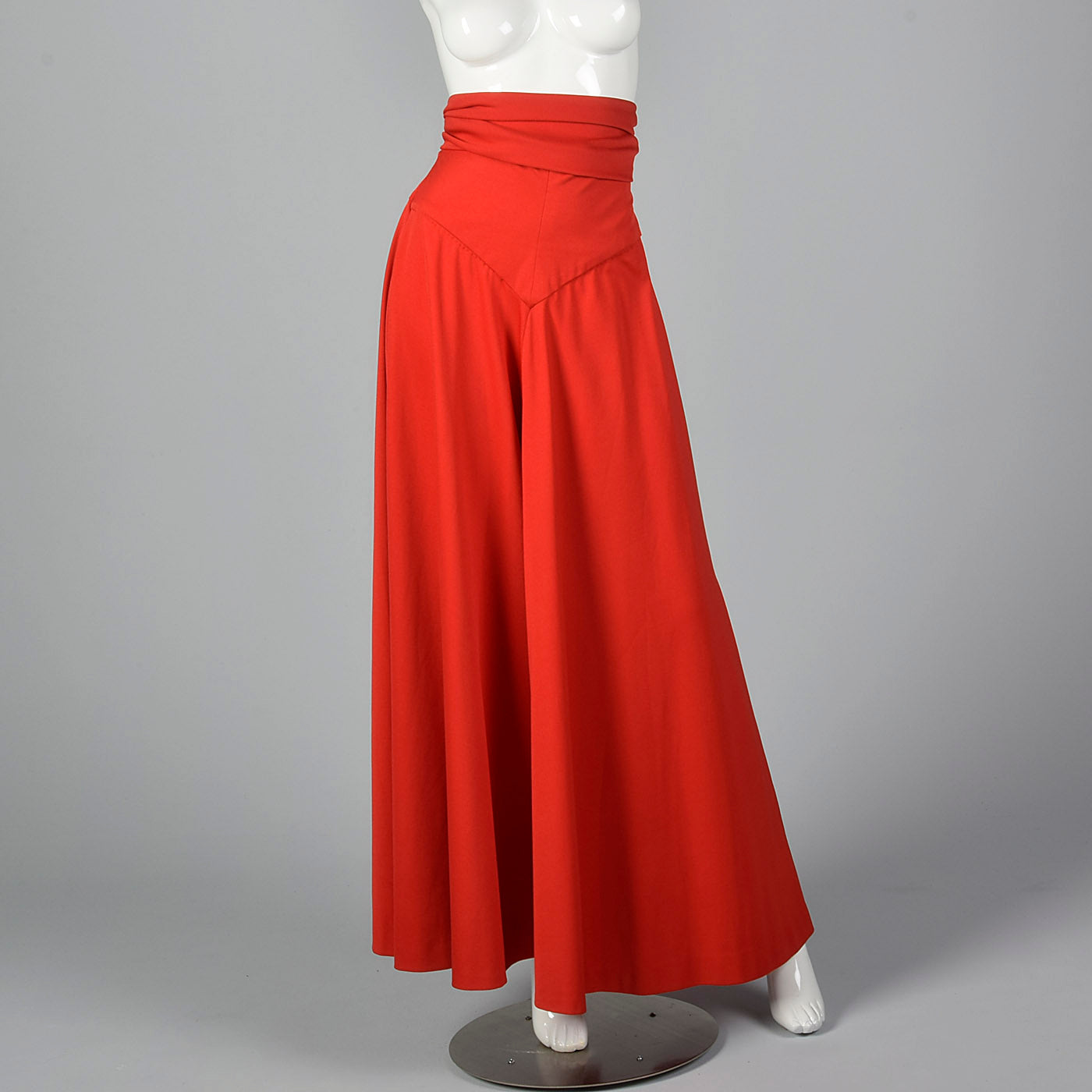 XS Pauline Trigere 1970s Red Two Piece Pant Set