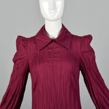 2010s Pleated Magenta Dress