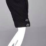 1980s Victor Costa Black Velvet Cocktail Dress with Bolero Jacket