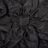 1940s Black Dress with Three Dimensional Applique and Soutache
