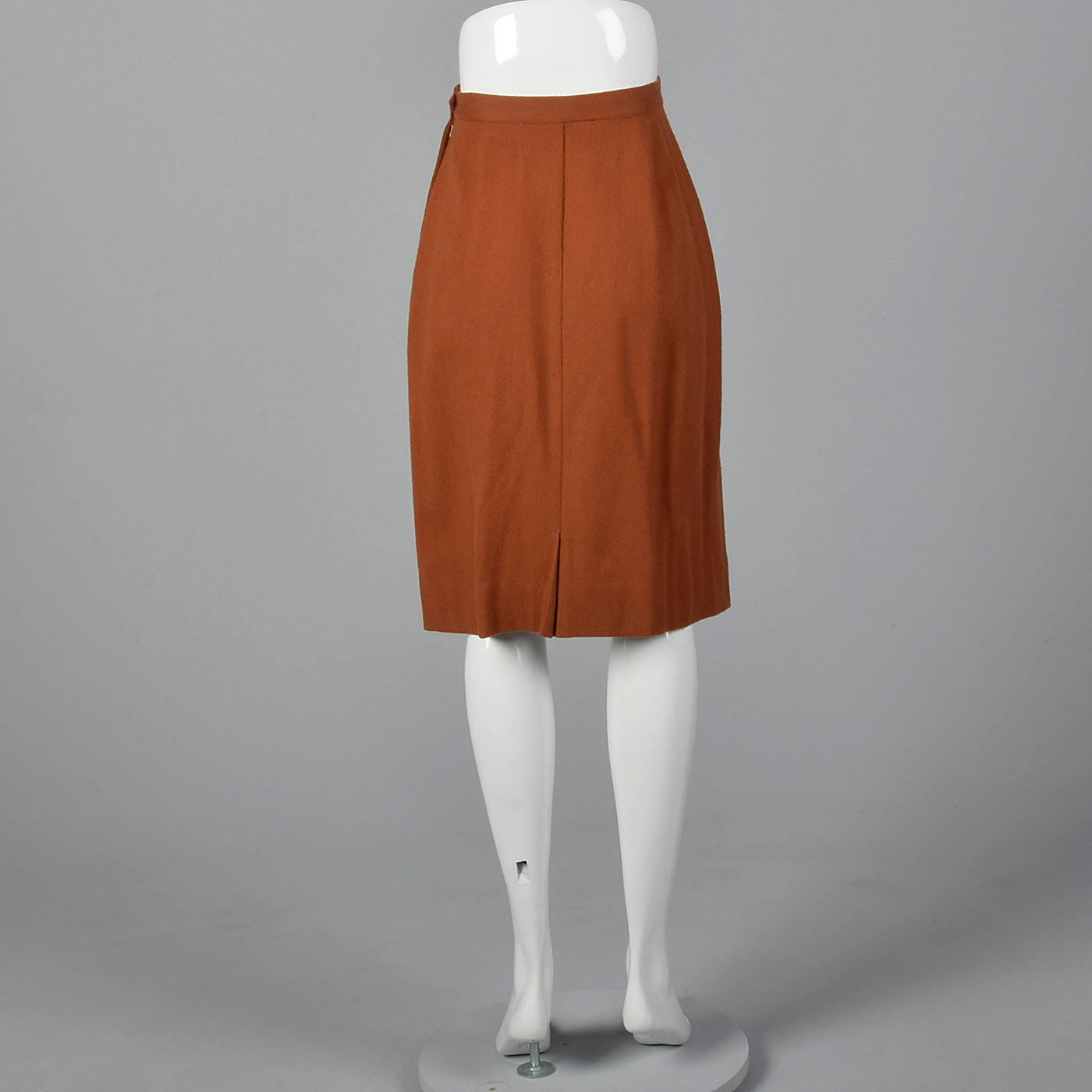 1950s Wool Pencil Skirt in Gorgeous Rust