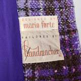 1960s Purple Tweed Dress Set