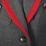 1980s Yves Saint Laurent Rive Gauche  Rive Gauche Gray Wool Jacket