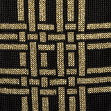 1970s Pierre Balmain Formal Black Maxi Dress with Geometric Gold Lurex Design