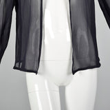 1990s Armani Sheer Navy Top