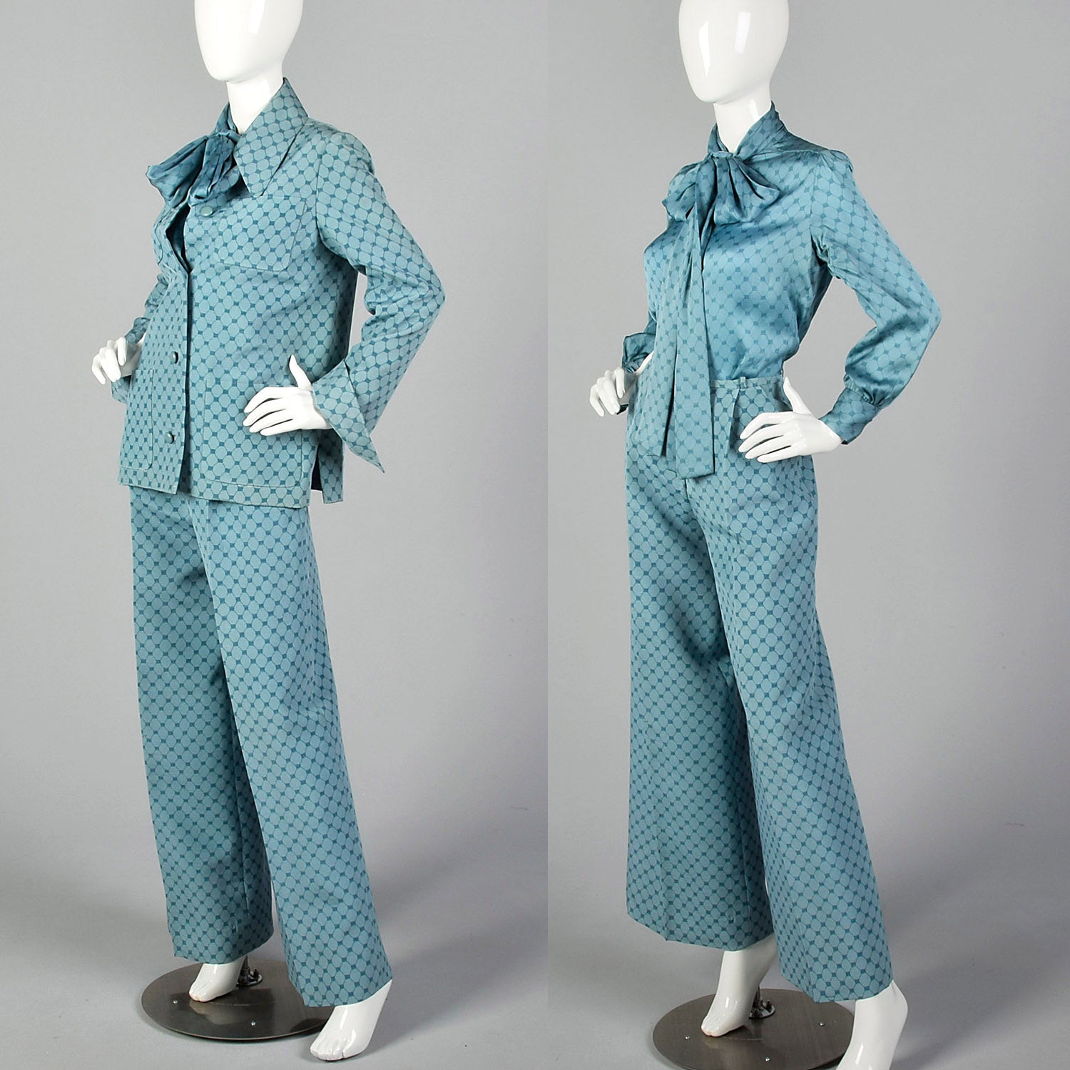 F/W 1973 Christian Dior Haute Couture Three Piece Silk Suit