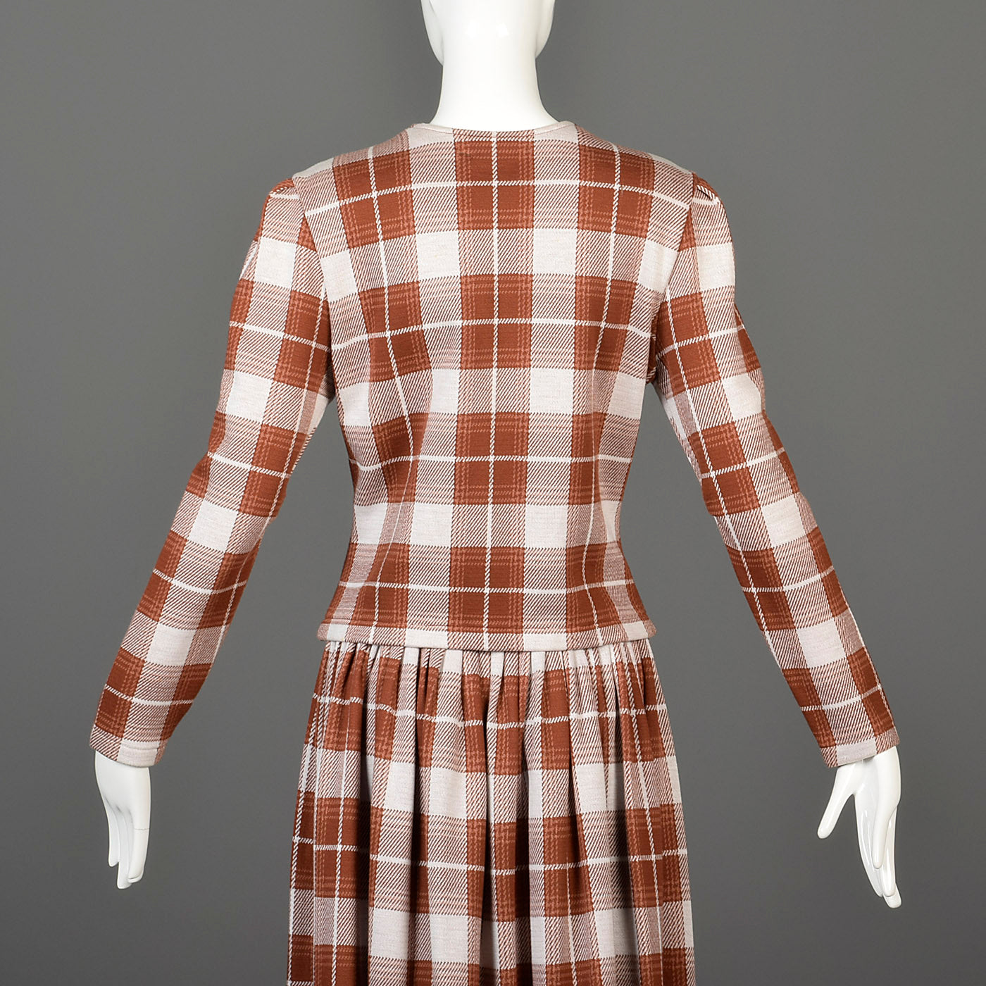 1980s Norma Kamali Knit Separates Set in Plaid