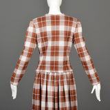 1980s Norma Kamali Knit Separates Set in Plaid