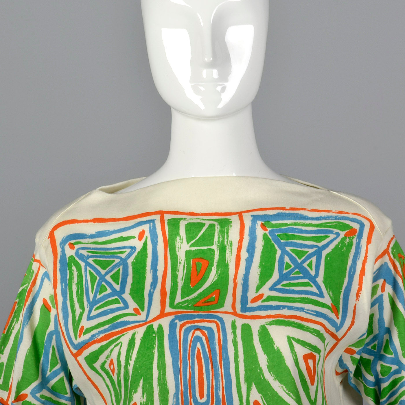 1970s Catalina Printed Boatneck Top