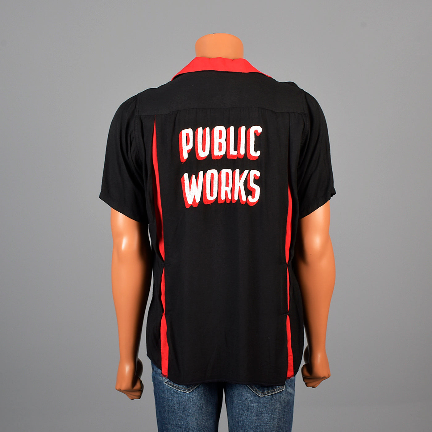 1950s Mens Public Works Bowling Shirt