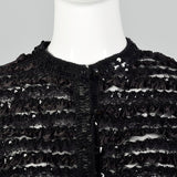 1970s Saks Fifth Avenue Black Lace Jacket