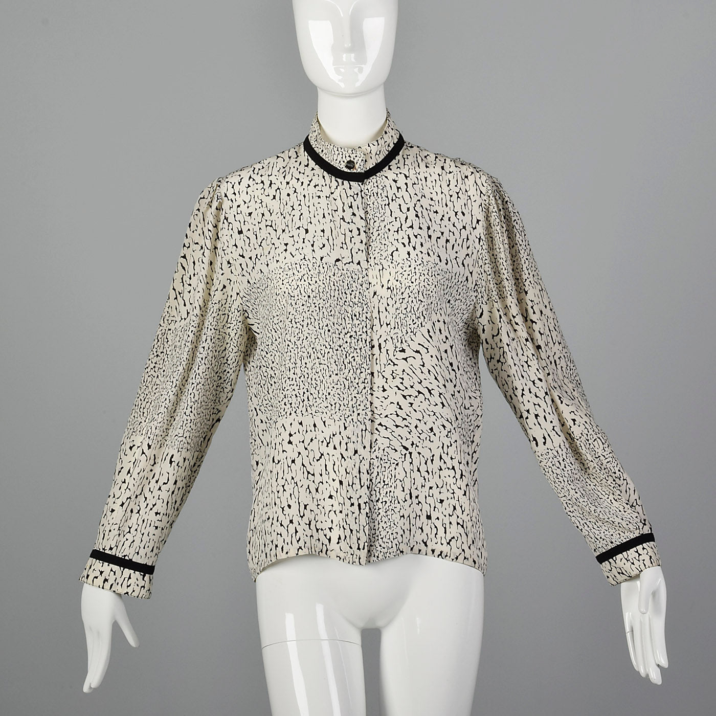 1980s Louis Feraud Printed Silk Blouse