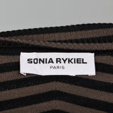 XS 1990s Black Brown Striped Cardigan Sweater