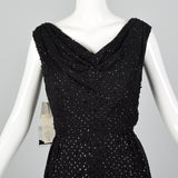 Medium 1960s Deadstock Black Sequin Dress