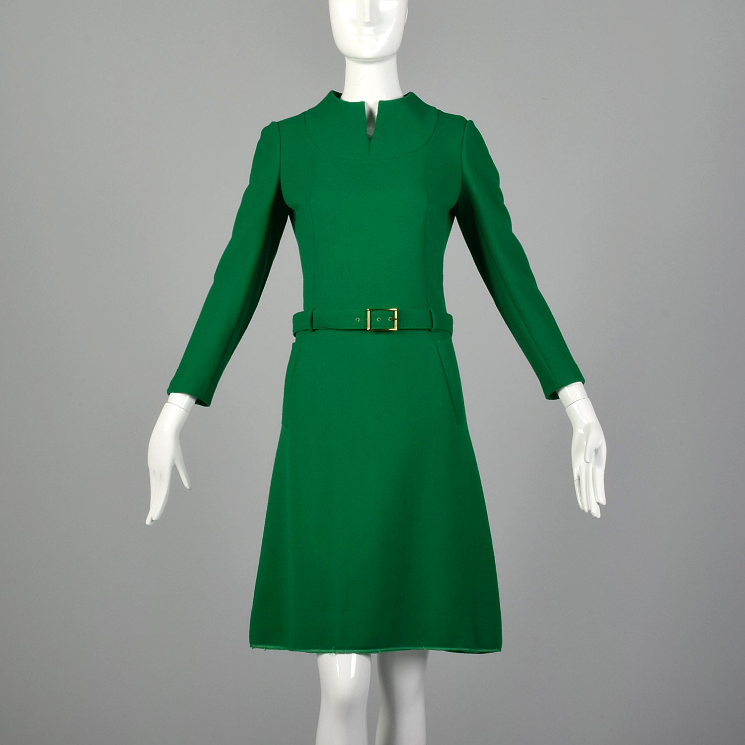 Small Adele Simpson 1960s Kelly Green Dress