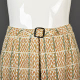 1960s Courreges Plaid Tweed A-Line Skirt