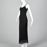 1990s Cache Black Crochet Dress