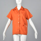 1960s Bowling Shirt with Chainstitch Embroidery
