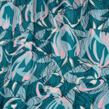 1940s Rayon Dress in Novelty Dancing Ladies Print