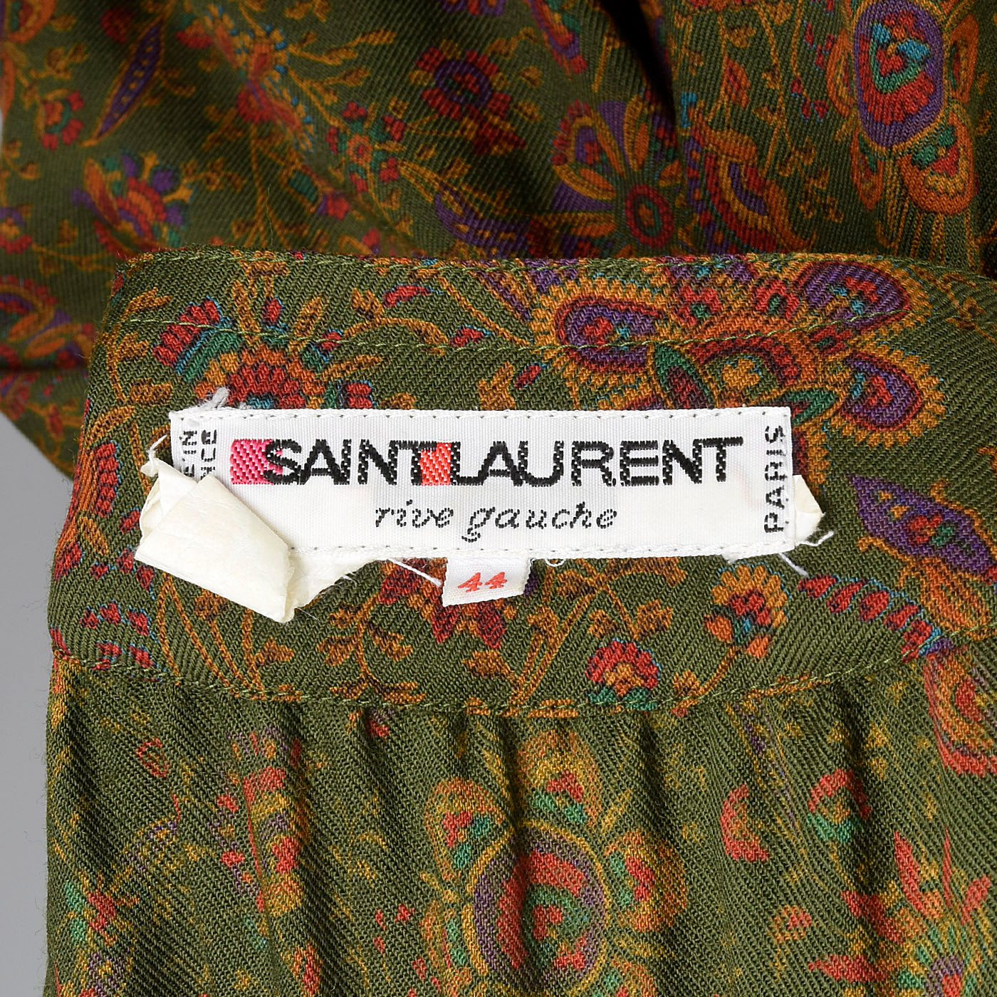 1970s Yves Saint Laurent Floral Print Dress