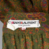 1970s Yves Saint Laurent Floral Print Dress