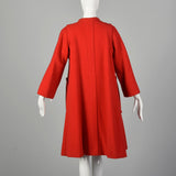 Medium 1960s Red Pauline Trigere Winter Coat