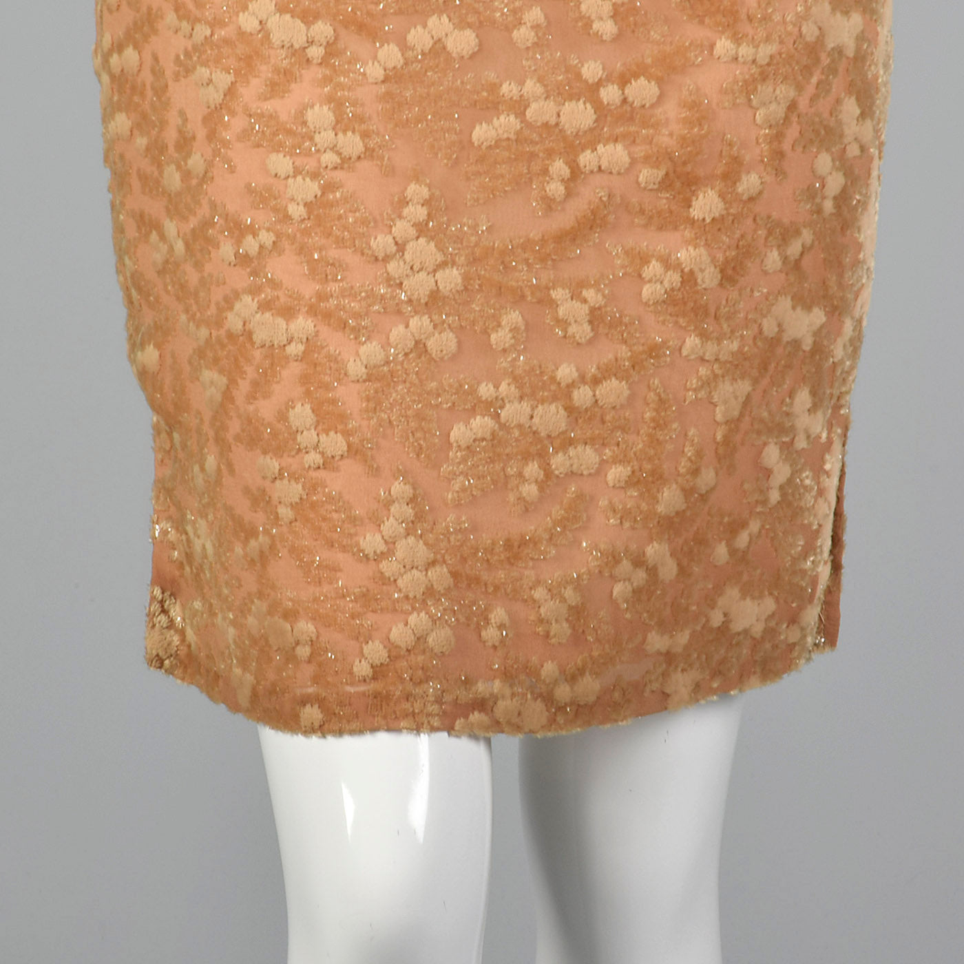 1960s Burnout Silk Velvet Dress Set