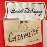 1960s Marshall Fields Lipstick Red Cashmere Coat
