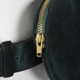 1990s Sonia Rykiel Green Suede Heart Belt