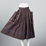 1970s La Provence de Pierre Deux Cotton Skirt with Patch Pockets