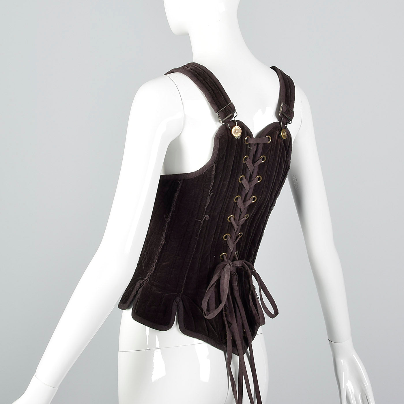 2000s Gary Graham Brown Corset Top