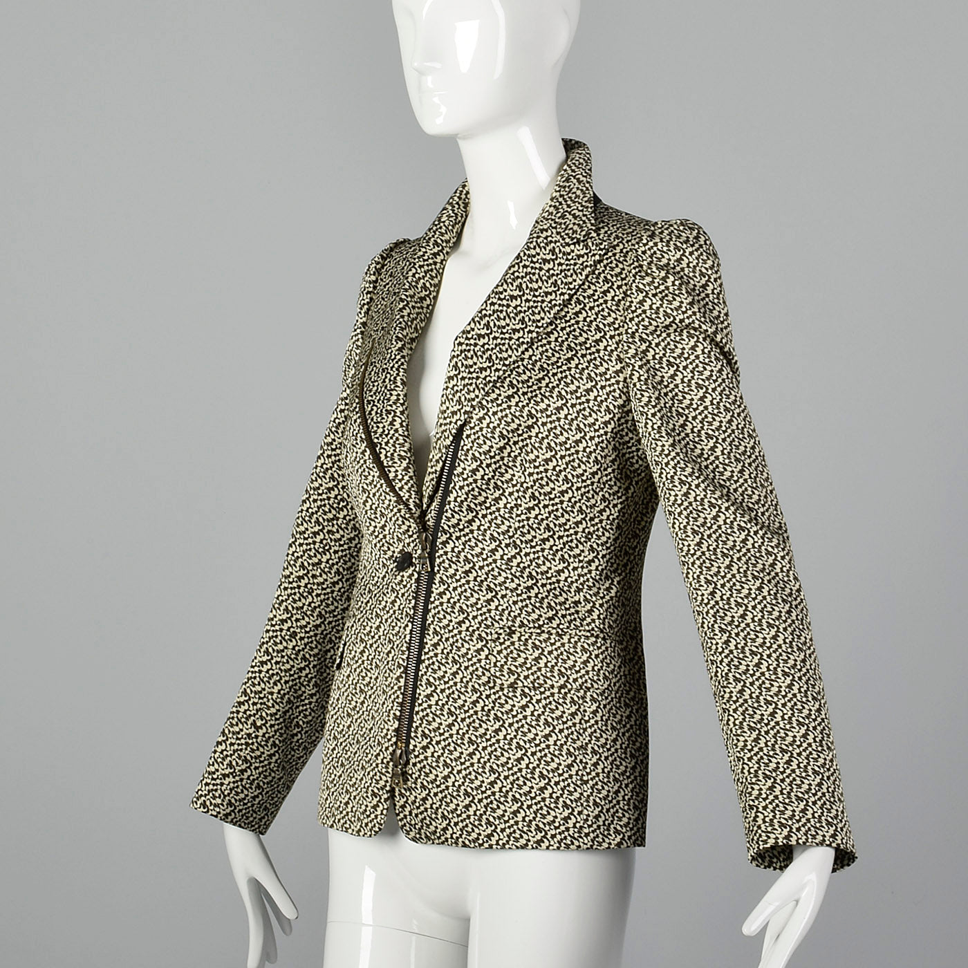 2000s Dries Van Noten Black and White Jacket