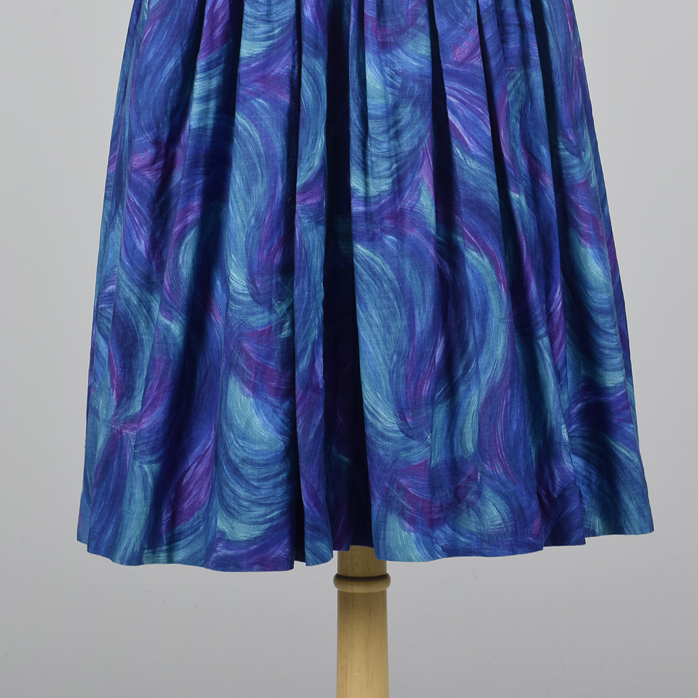 1950s Blue and Purple Day Dress