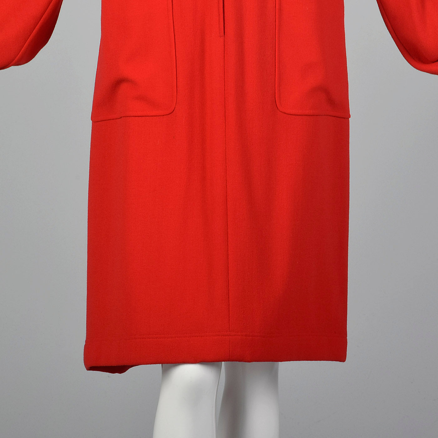 1980s Valentino Boutique Red Dress with Black Trim