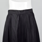 1950s Black Taffeta Maxi Skirt