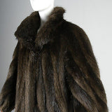 Luxurious I. Magnin Long Hair Beaver Fur Swing Coat