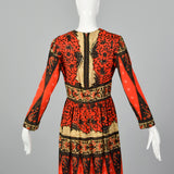 1970s Suzy Perette by Victor Costa Bohemian Dress