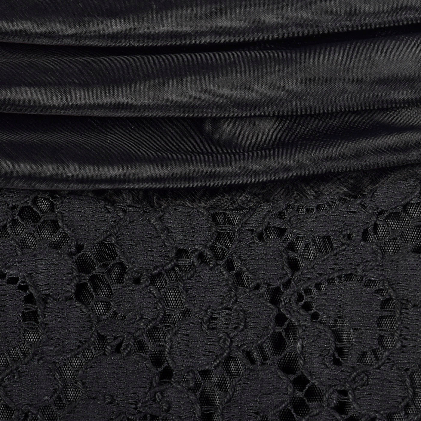 1960s Lace Overlay Shift Dress with Sheer Poof Sleeves