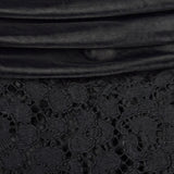 1960s Lace Overlay Shift Dress with Sheer Poof Sleeves