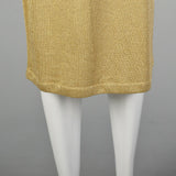 Medium St John Collection 1990s Gold Knit Skirt